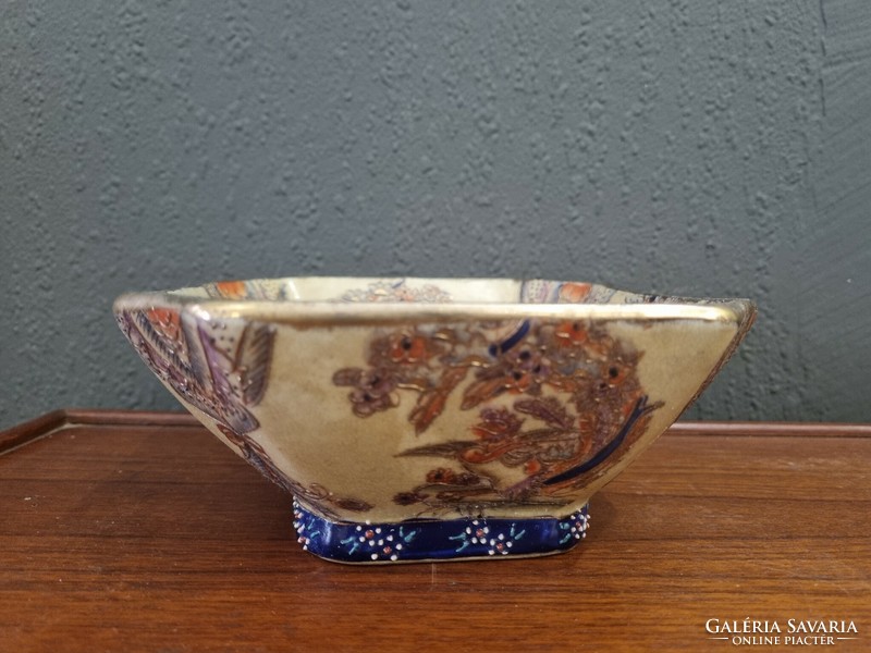 Japán Satsuma porcelán dísztál tál tányér - 51160
