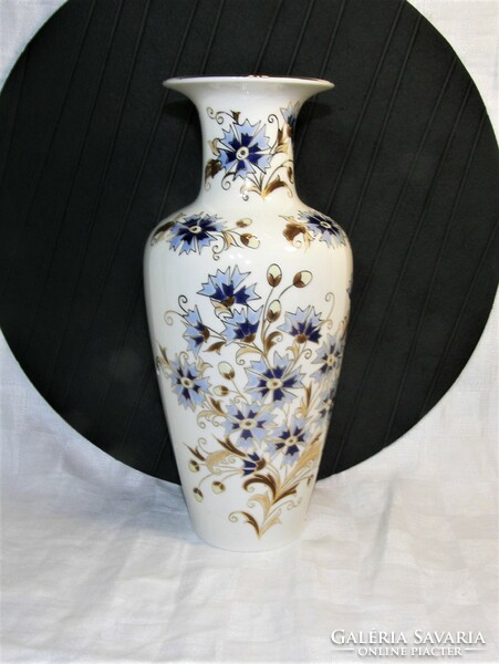 Zsolnay cornflower mint vase - 27 cm