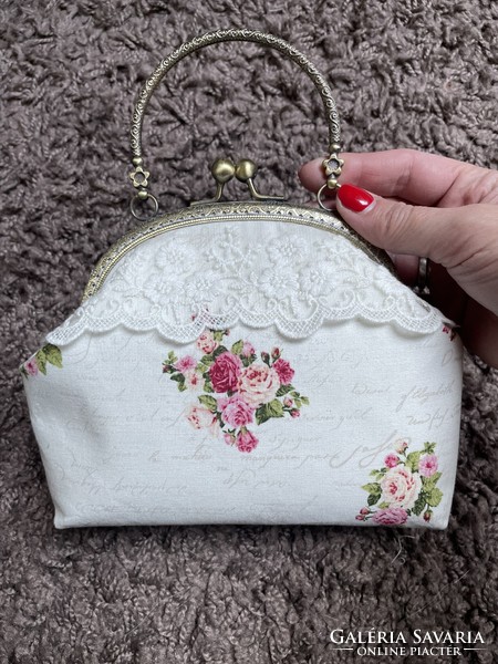 Wonderful, romantic pink textile accessory, unique handwork