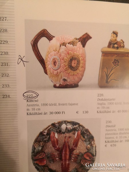 Painted earthenware, 1890s, Austria, piece bought at a grand house auction