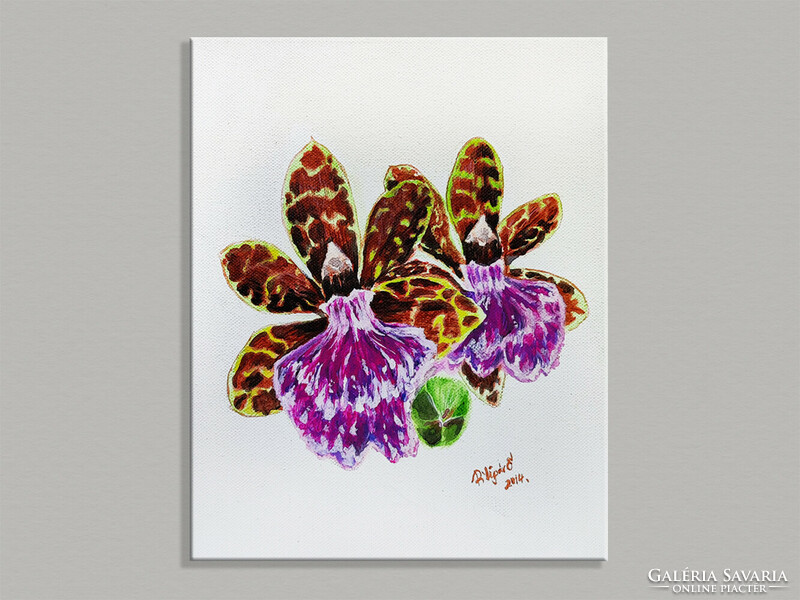 Year of Pilipár: the three graces acrylic painting, orchids