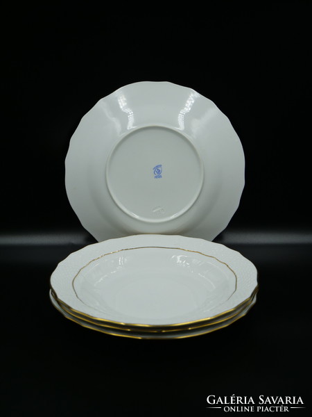 Herend white large cake plate set (4 pieces)