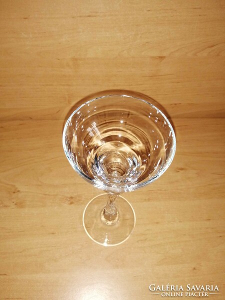 Üveg talpas gyertyatartó 18,5 cm magas (14/d)
