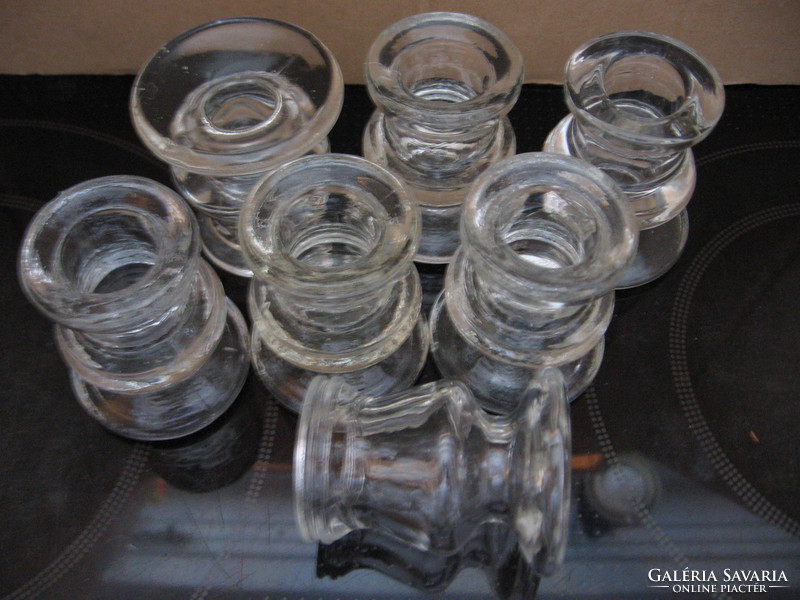 Retro peltier pressed glas usa candlestick