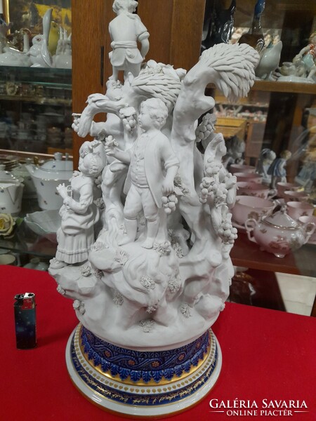 Unique French exclusive Sevres figural large porcelain statue. 44 Cm.