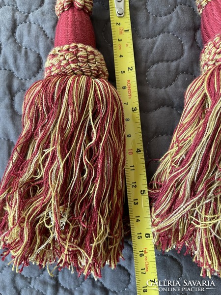 Pair of elegant two-color curtain tie tassels