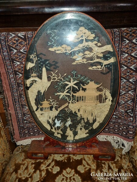 Old oriental large cork picture