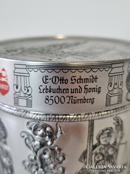 E. Otto Schmidt  domborított fémlemez doboz -ritka,gyűjtői  darab