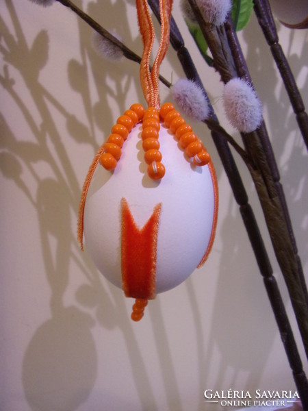 Very retro hanging real blown eggs