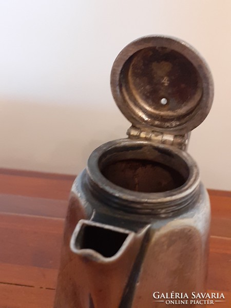 Régi antik Berger kávéházi tejkiötő mini kanna alpakka relikvia 1905 - 1915