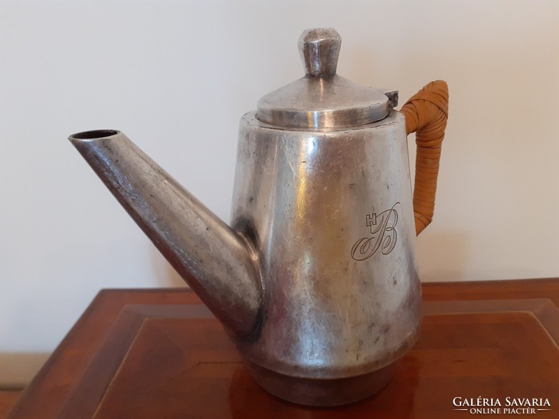 Old hb hotel cafe alpaca coffee pot spout hb hotel monogrammed 1940 -