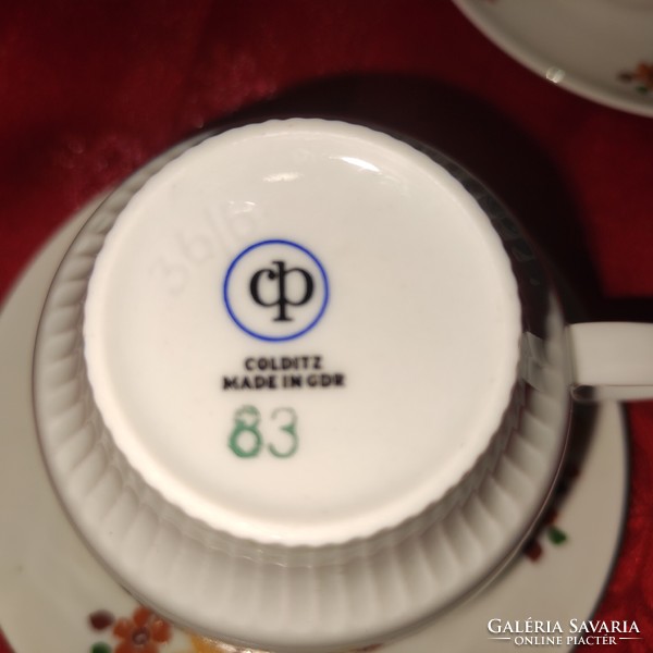 Colditz NDK porcelán kávéskészlet 2 személyes