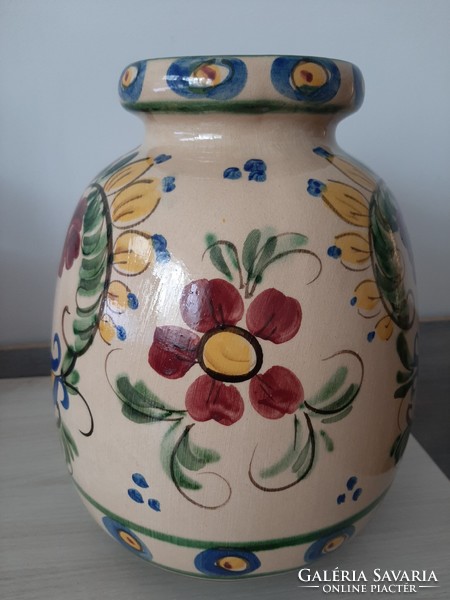 Amazing hand painted German floor scheurich huge 8 liter ceramic jug in perfect condition