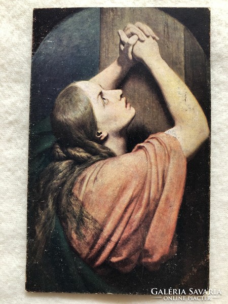 Antique, old postcard - post clean -5.
