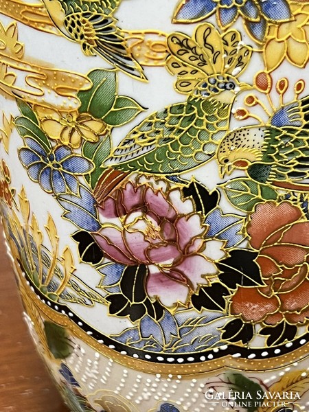 Kézzel festett 40 cm magas kínai porcelán váza szólóban/párban
