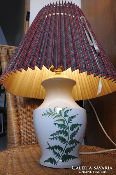 Old hand-painted ceramic table lamp
