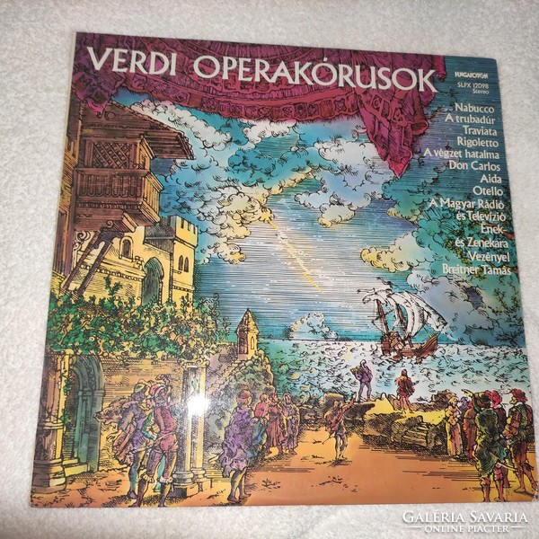 Verdi operakórusok bakelit lemez, 1979 LP