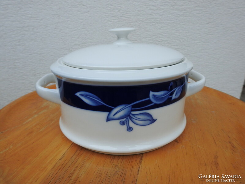 Bavaria modern soup bowl with deep blue pattern