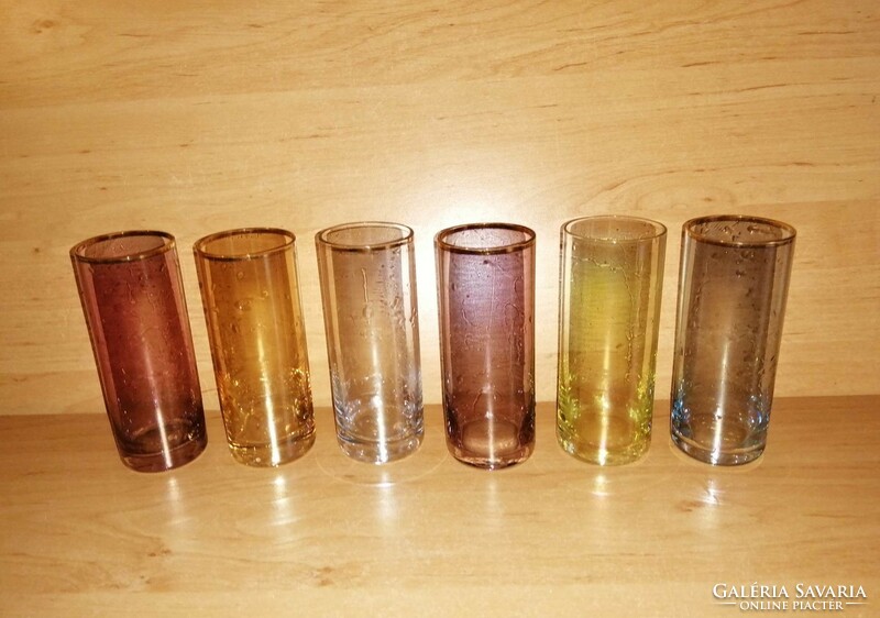 Retro colored glass tumbler 6 in one (11/k)