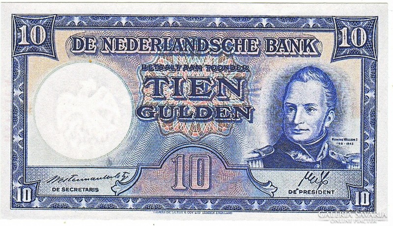 Netherlands 10 Dutch guilders 1945 replica