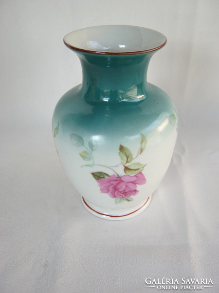 Old Hólloháza porcelain rose vase