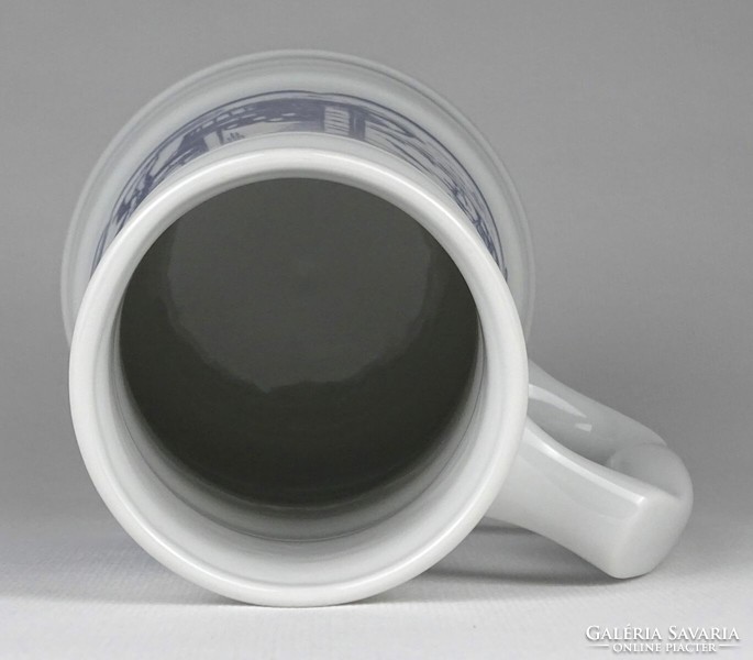Plain porcelain beer mug marked 1M499 17 cm