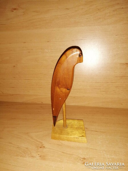 Retro wooden bird 17 cm high