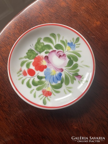 Old Hólloháza folk pattern hand-painted small bowl