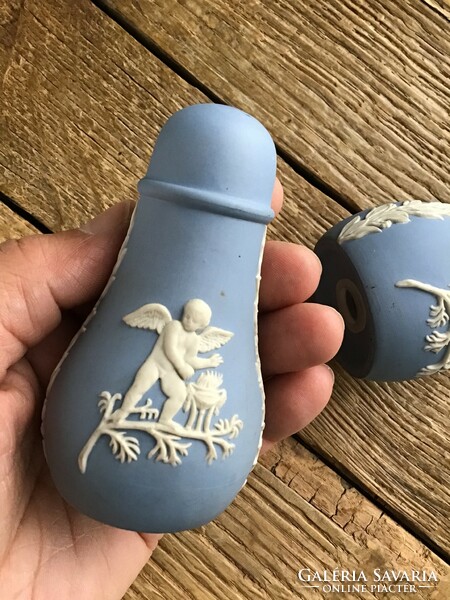 Old Wedgwood putty porcelain salt and pepper shakers