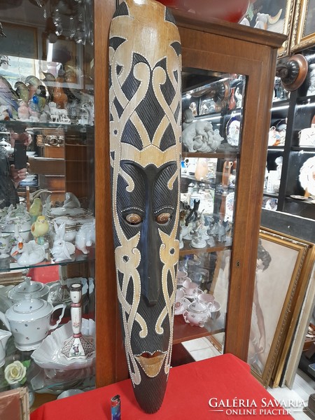 Large African wood carving wall mask, decoration. 102 Cm.