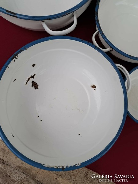 Enameled enameled bonyhádi bowl bowls patty stew floral grandma antique nostalgia