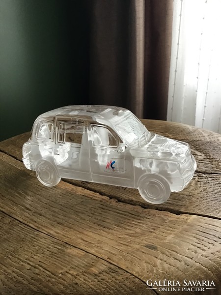Régi német kristály üveg angol taxi autó