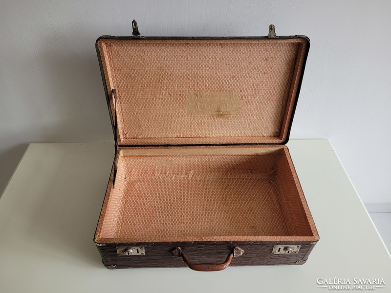 Régi vintage kis méretű bőrönd kis koffer 51 x 32 cm táska