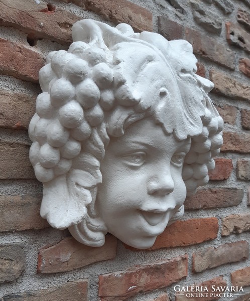 Ifjú  Bacchus- fej szobor műkőből- Vízköpőnek is alkalmas