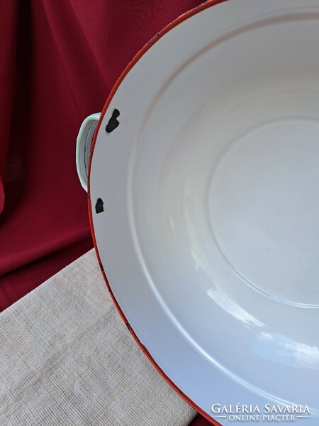 Bonyhádi polka dot 32 cm diameter scone plate patast plate enameled enameled village peasant