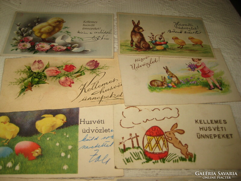 Kellemes Húsvéti Ünnepeket   Az 1940-50  évekből  az akkori divatos kisméretű képeslapokon