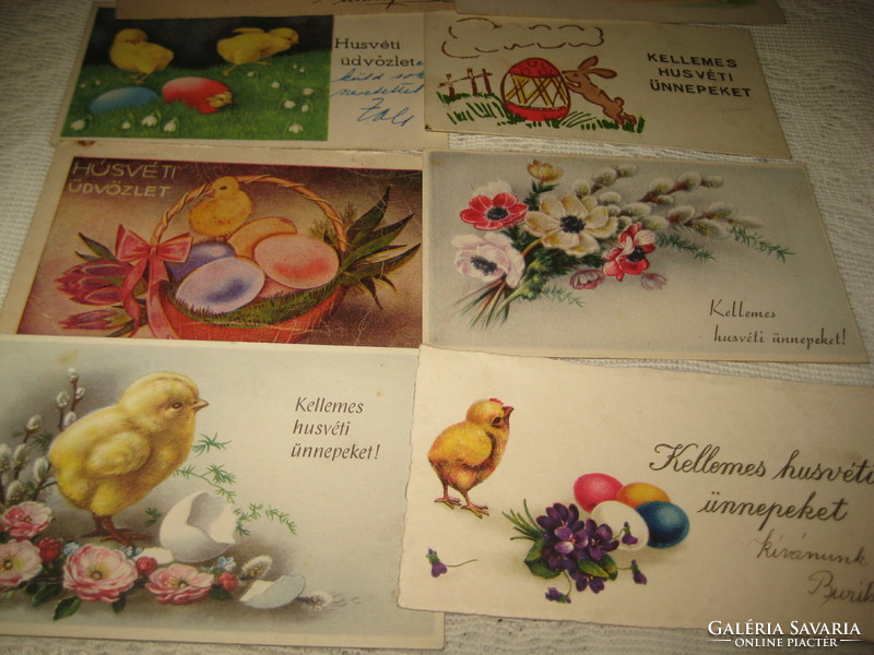 Kellemes Húsvéti Ünnepeket   Az 1940-50  évekből  az akkori divatos kisméretű képeslapokon