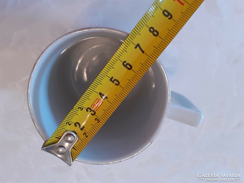 Régi Zsolnay porcelán bögre vadrózsás népi teás csésze