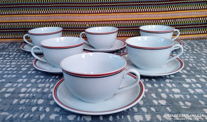 Zsolnay 6 darabos Art Deco teás készlet