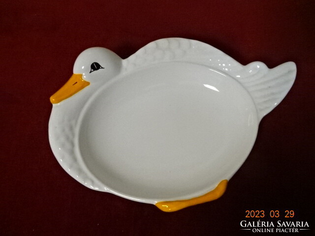 German glazed ceramic, Easter duck bowl, length 25 cm. Jokai.