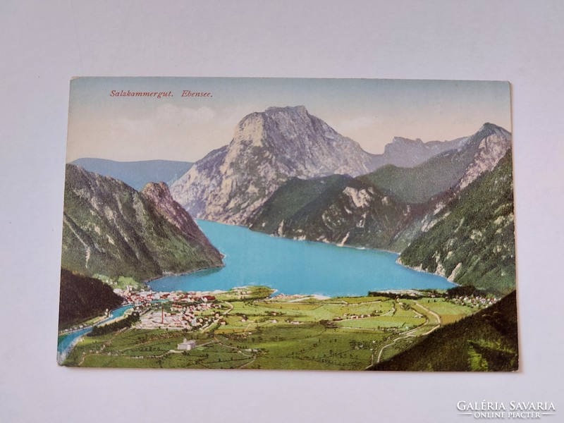 Régi képeslap 1919 Ebensee levelezőlap tájkép