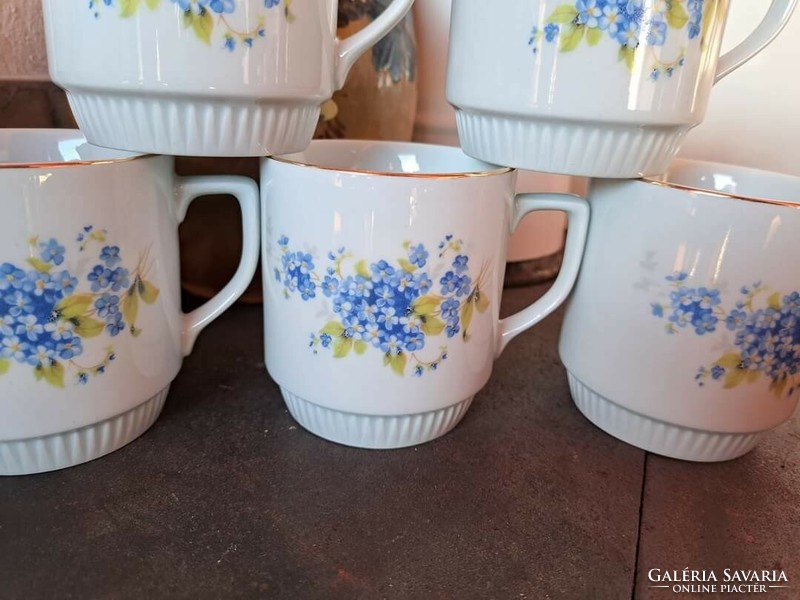 Beautiful czechoslovakia czech forget-me-not mugs mug cocoa grandma's treasure antique nostalgia