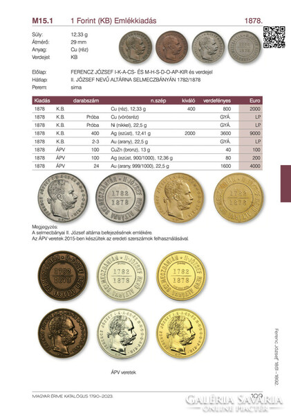 Adamovszky Jr. - miller: Hungarian coin catalog 1790-2023