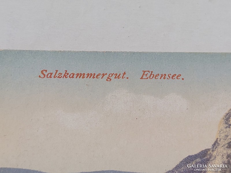 Old postcard 1919 ebensee postcard landscape