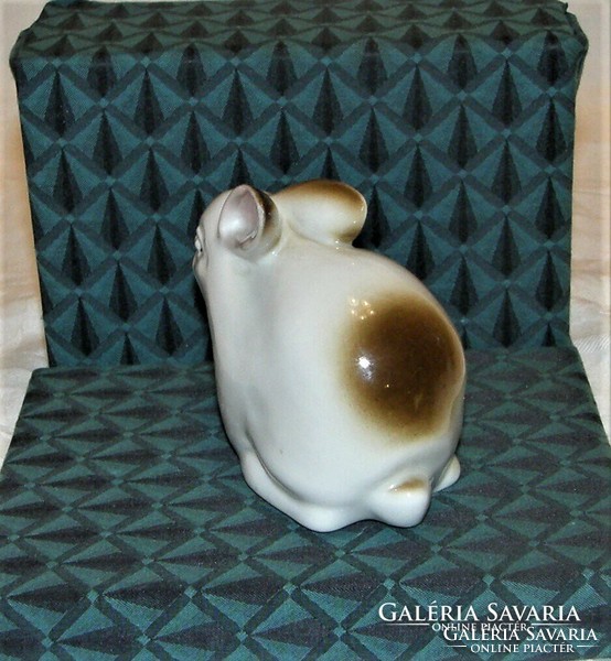 Duci nyuszi - Nyúl figura -  Régi Zsolnay Io. porcelán a 20-as évekből