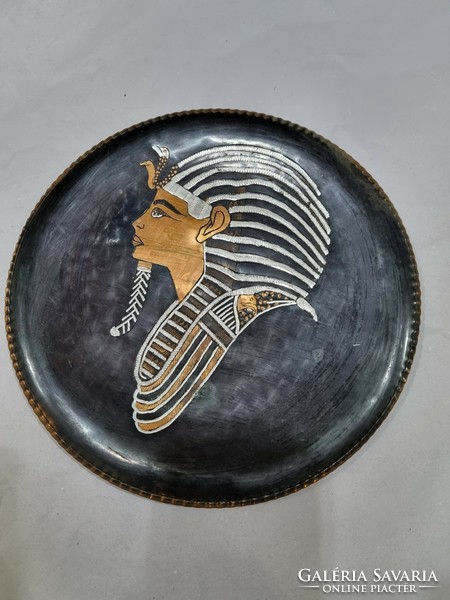 Egyptian copper wall bowl