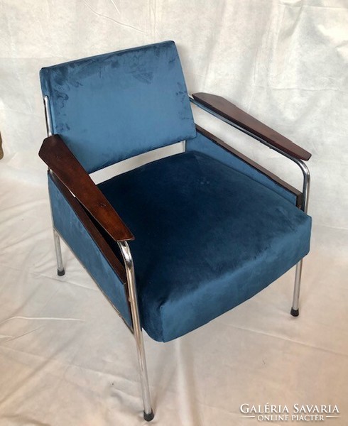 Csővázas karfás  retro fotel 1960-as évek