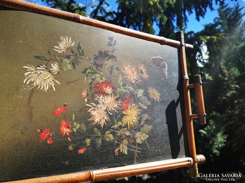 Antique painted tray