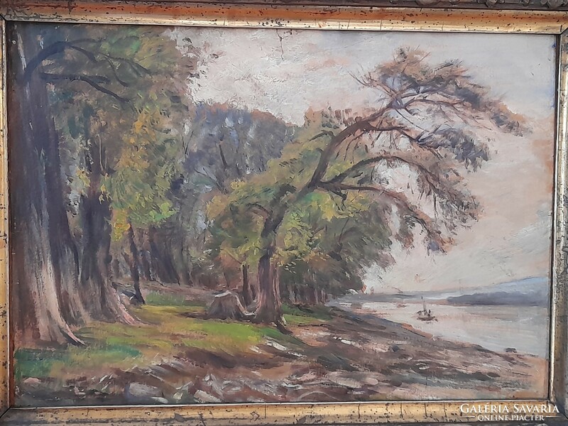 Egerváry potemkin branch: a painting of the Mosquito Island near Újpest