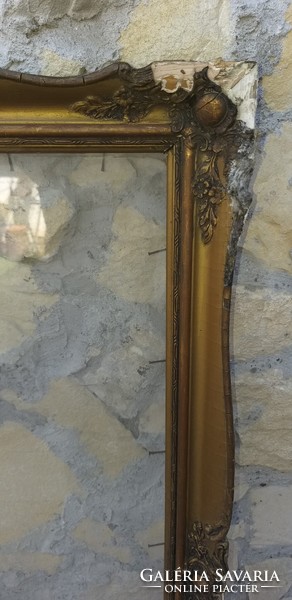 Antik üvegezett blondel keret 45 cm x 88 cm